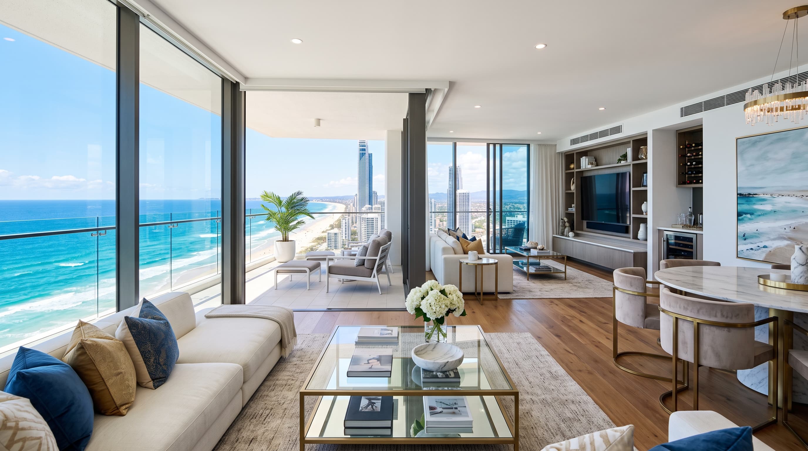 Luxurious apartment with ocean view