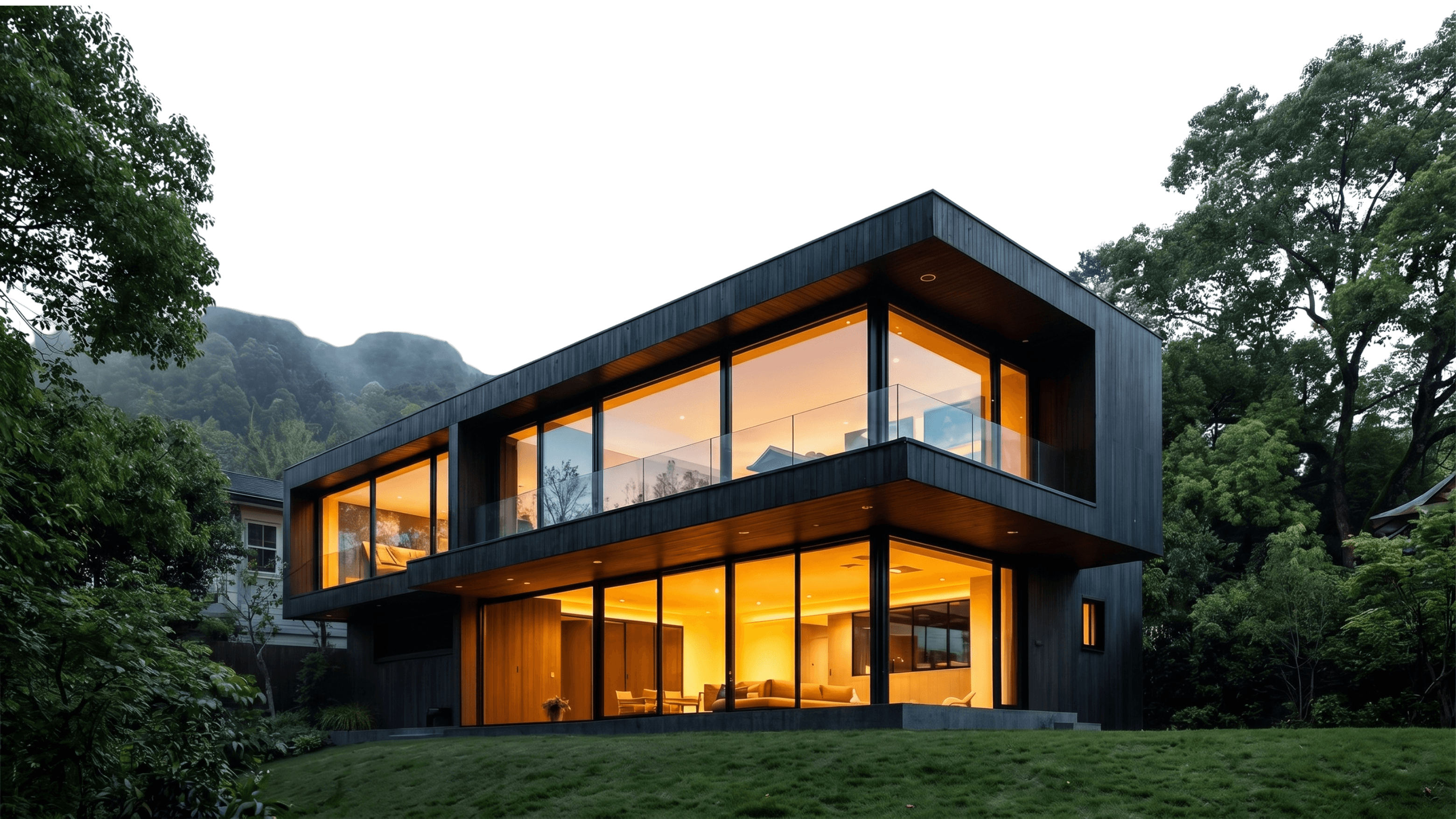 Luxury home at twilight